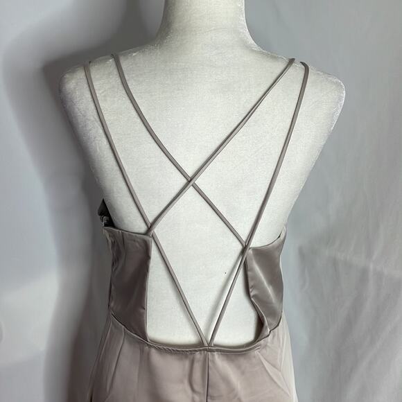 Mod ref silver strappy back midi slip dress - Picture 3 of 8